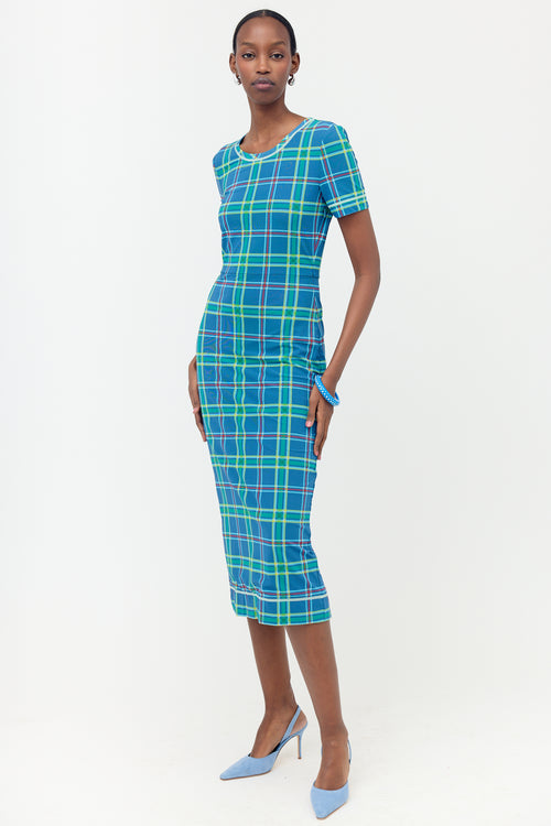 Fendi Mesh Plaid Dress