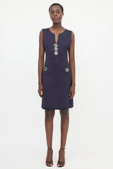 Fendi Textured Sleeveless Midi Dress