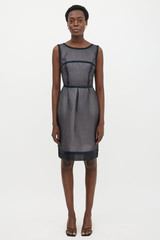 Fendi Textured Organza A-Line Dress