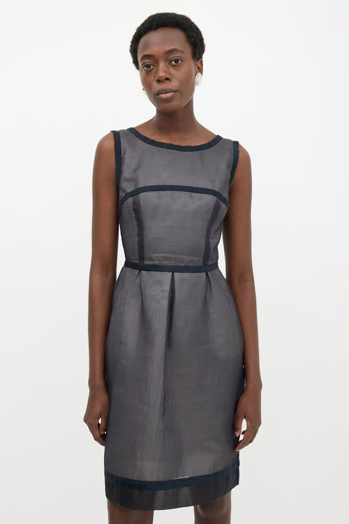 Fendi Textured Organza A-Line Dress