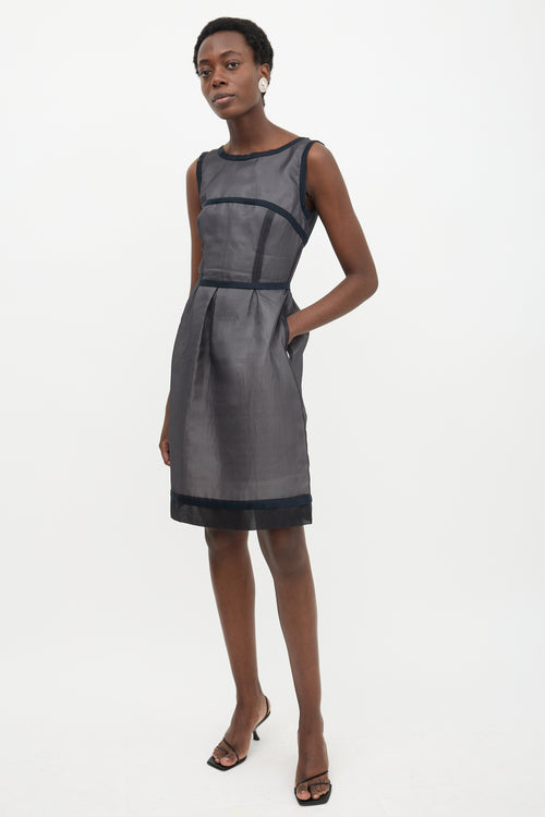 Fendi Textured Organza A-Line Dress