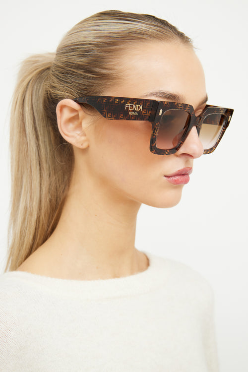 Fendi Brown Square FF045/G/S Sunglasses