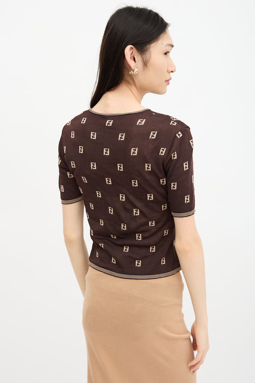 Fendi Vintage Knit FF Top