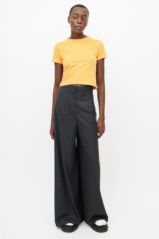 Fendi Vintage Orange & Yellow Monogram T-Shirt