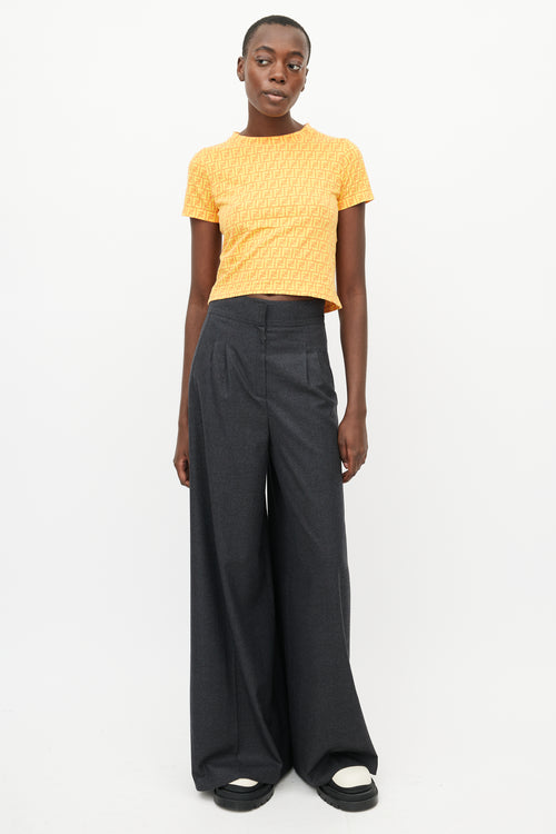Fendi Vintage Orange & Yellow Monogram T-Shirt