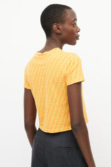 Fendi Vintage Orange & Yellow Monogram T-Shirt