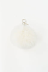 Fendi White & Navy Fur J Pom Pom Charm