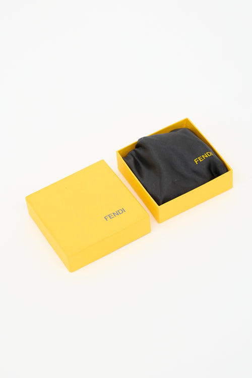 Fendi Wood Logo Keychain
