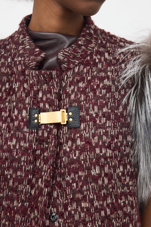 Fendi Wool & Mohair Tweed Vest