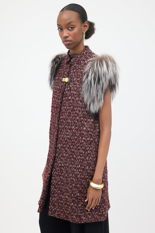 Fendi Wool & Mohair Tweed Vest