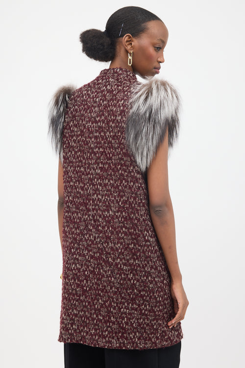 Fendi Wool & Mohair Tweed Vest