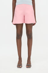 Fendi Wool & Silk Pleated Shorts