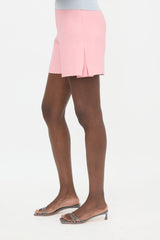 Fendi Wool & Silk Pleated Shorts