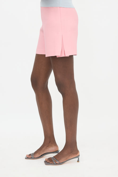 Fendi Wool & Silk Pleated Shorts