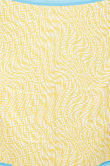Fendi Yellow & Blue Silk Monogram Scarf
