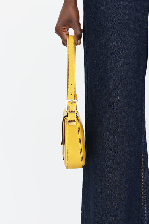 Fendi Leather Baguette Enamel Bag