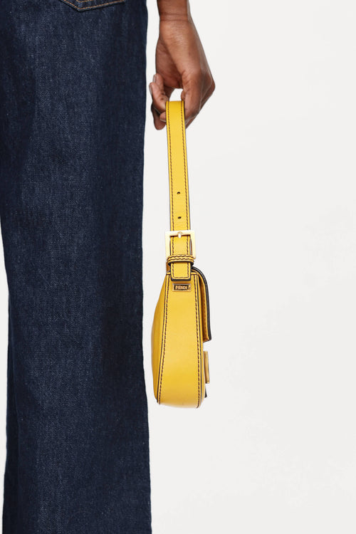 Fendi Leather Baguette Enamel Bag
