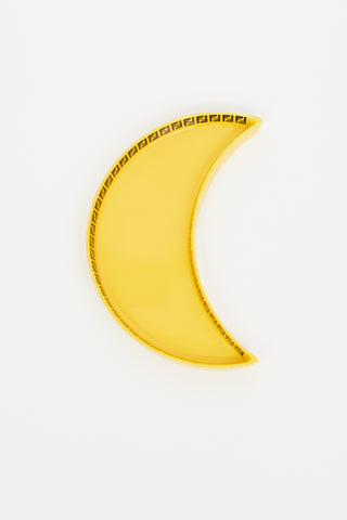 Fendi Yellow & Black Crescent Moon Plate