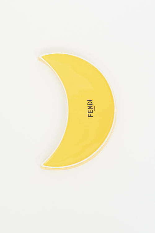 Fendi Yellow & Black Crescent Moon Plate