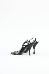 Fendi Metal Feather Sandal