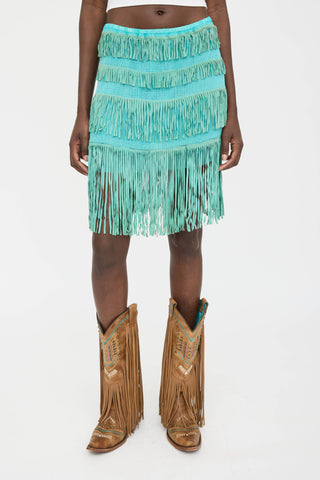 Fendi Suede Fringe Skirt