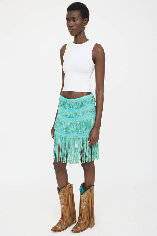 Fendi Suede Fringe Skirt