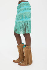 Fendi Suede Fringe Skirt