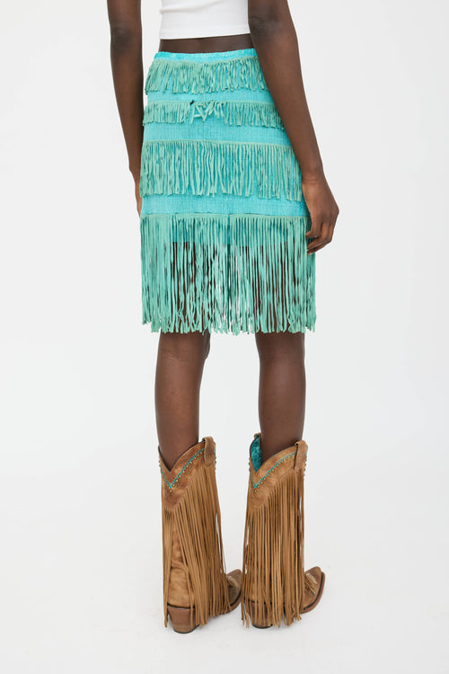 Fendi Suede Fringe Skirt