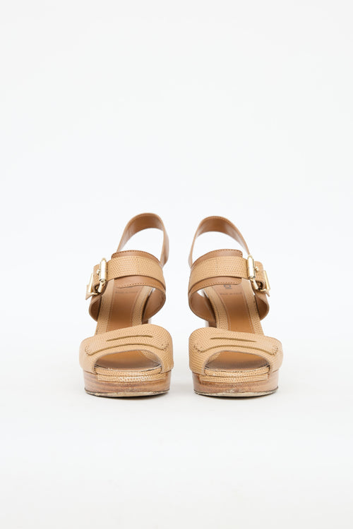 Fendi Leather High Heel Sandal