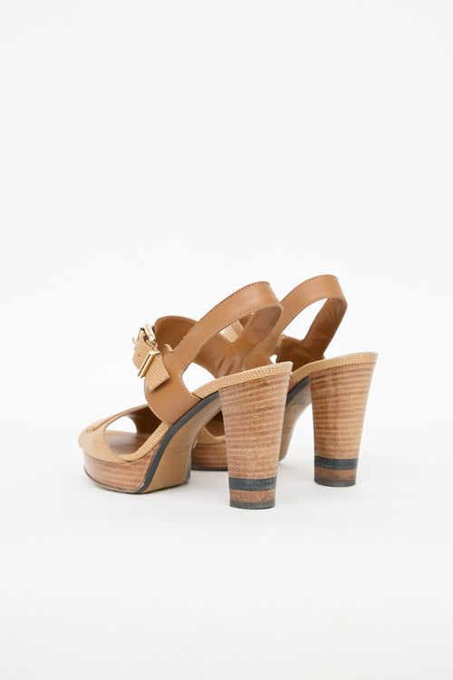 Fendi Leather High Heel Sandal