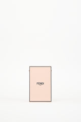 Fendi Pink Leather Vertical Logo Box Bag