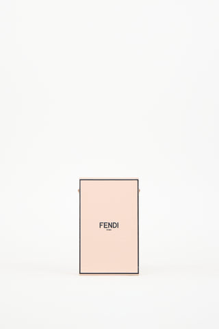 Fendi Pink Leather Vertical Logo Box Bag