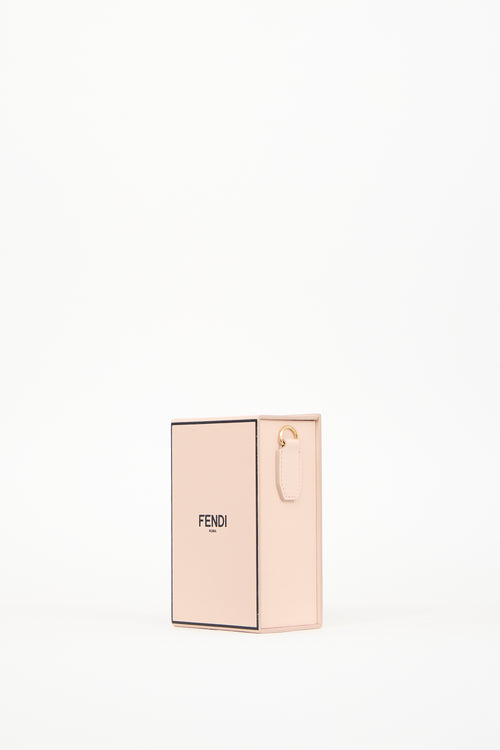 Fendi Pink Leather Vertical Logo Box Bag