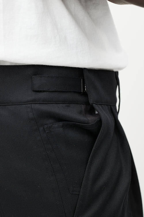 Feng Chen Wang Black Wool Deconstructed Trouser
