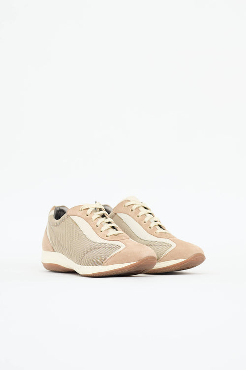 Ferragamo Suede Diana Sneaker