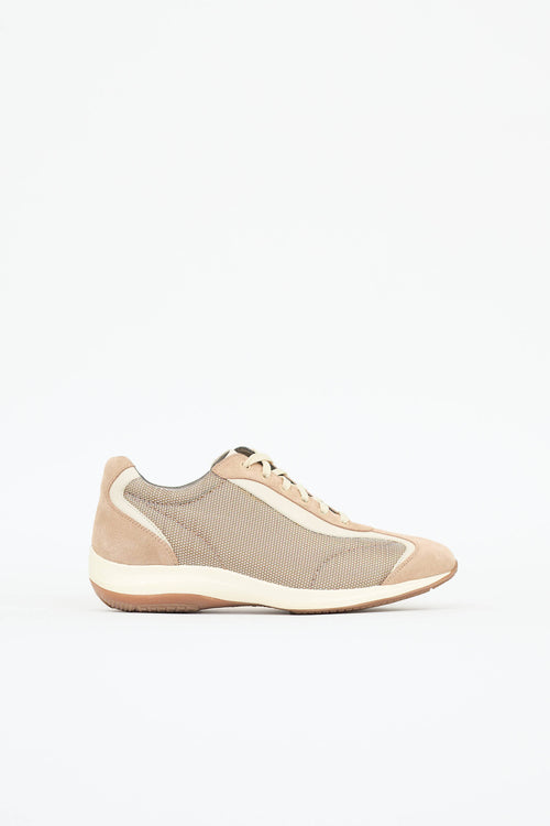 Ferragamo Suede Diana Sneaker