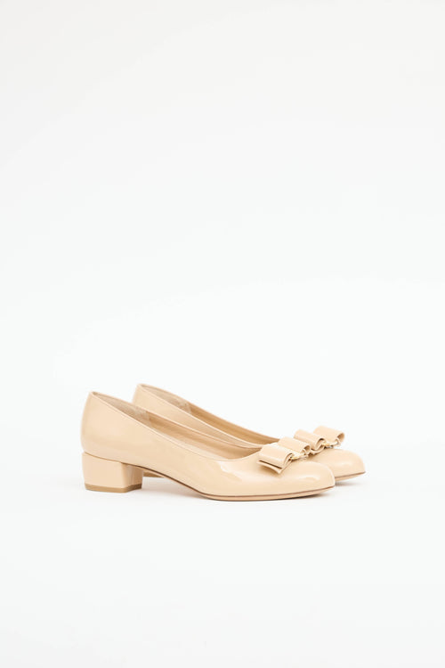 Ferragamo Patent Vara Bow Pump