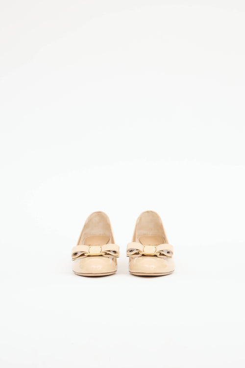 Ferragamo Patent Vara Bow Pump