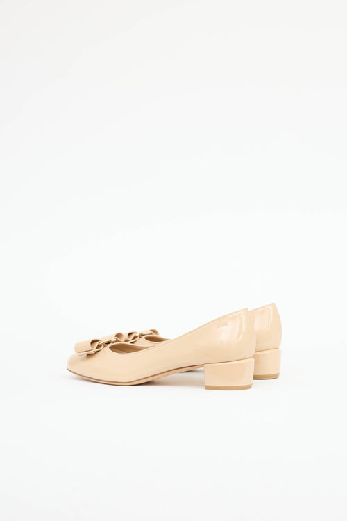 Ferragamo Patent Vara Bow Pump