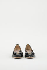 Ferragamo Black Leather Vara Bow Pump