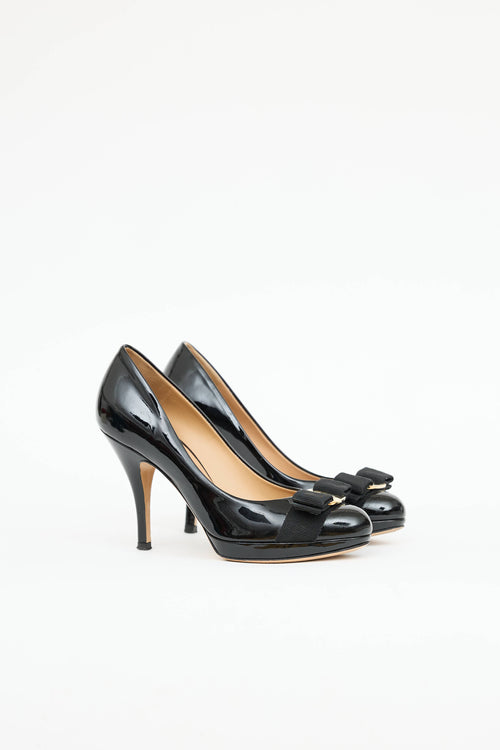 Ferragamo Patent Tina Pump