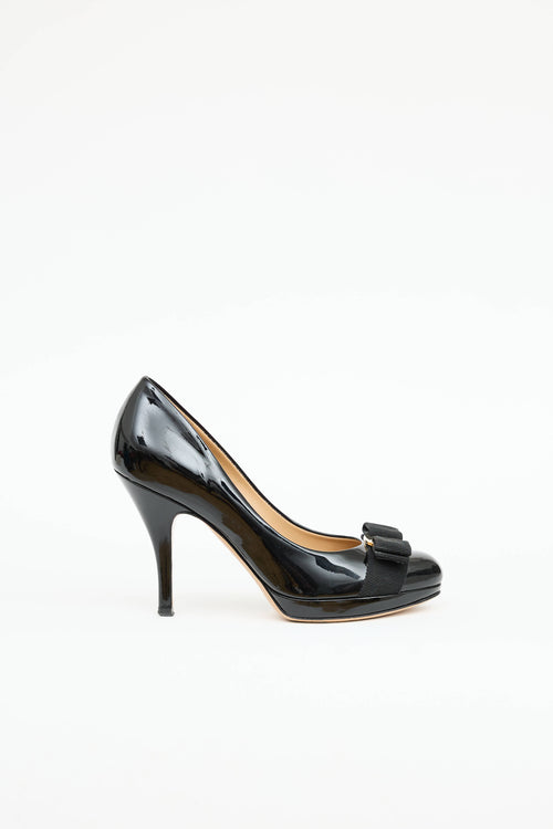 Ferragamo Patent Tina Pump