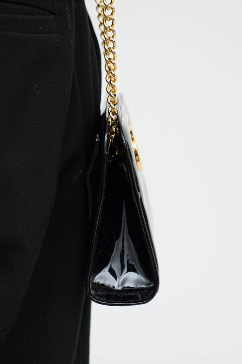 Ferragamo Patent Gancini Bag