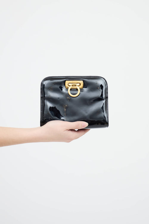 Ferragamo Patent Gancini Bag