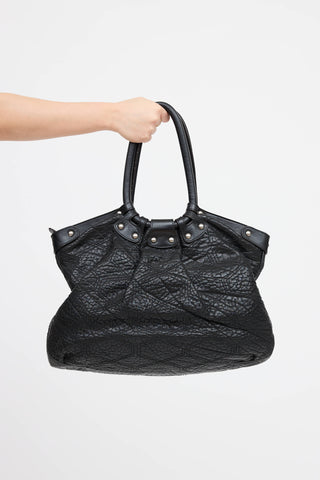 Ferragamo Pebbled Leather Shoulder Bag