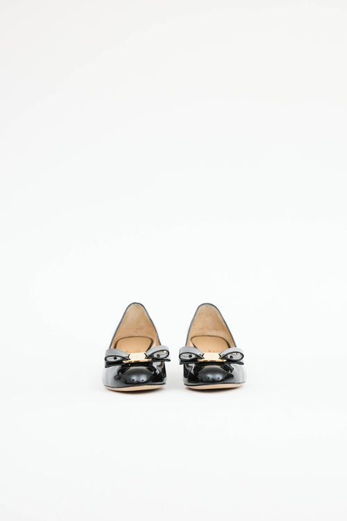 Ferragamo Patent Vara Bow Pump