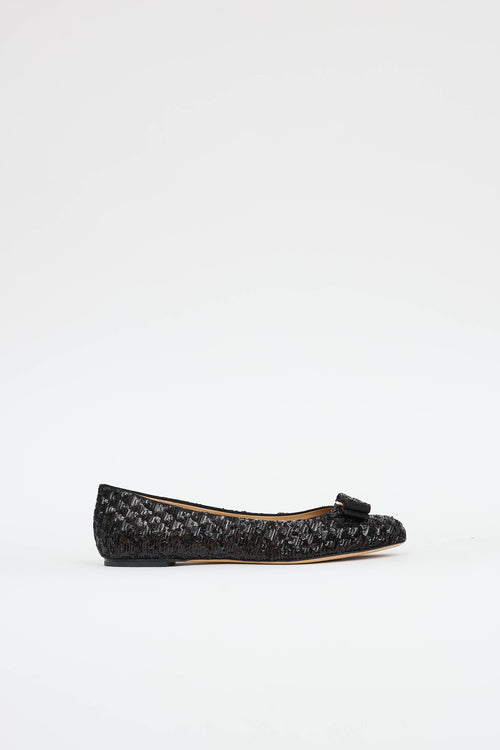 Sequin Vara Bow Flatferragamo-sequin-vara-bow-flat-1-39708-36