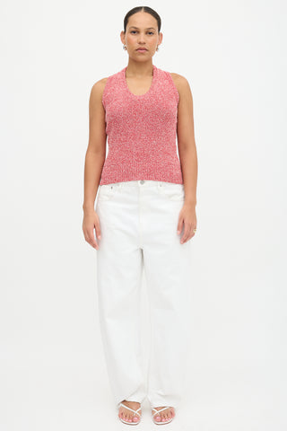 Ferragamo Bouclé Knit Tank Top