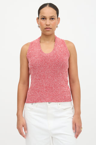 Ferragamo Bouclé Knit Tank Top