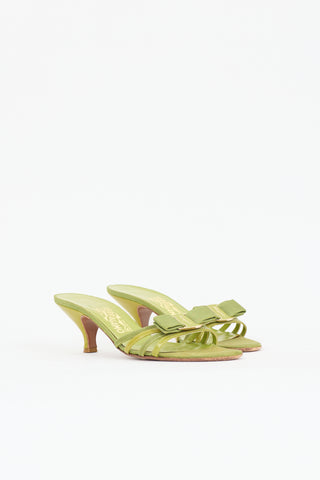Ferragamo Patent Vara Bow Sandal